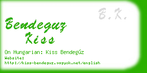 bendeguz kiss business card