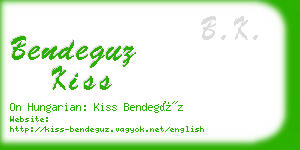 bendeguz kiss business card
